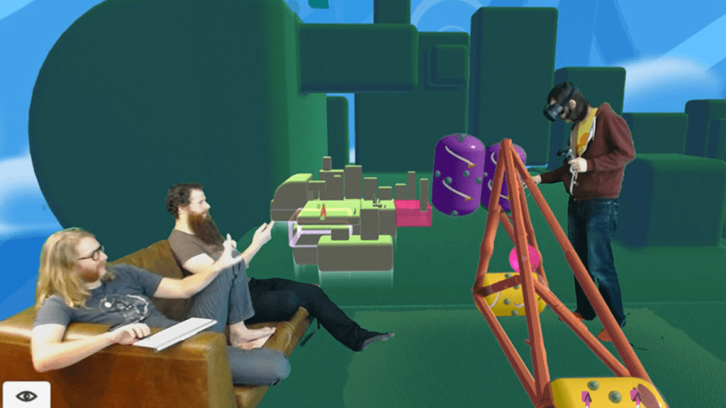 Fantastic Contraption Mixed Reality med och utan greenscreen